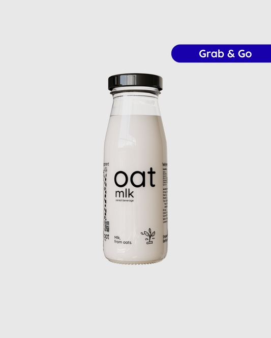 OatMlk | Unsweetened Oat Milk 200ml Pack | Premium Glass Bottles
