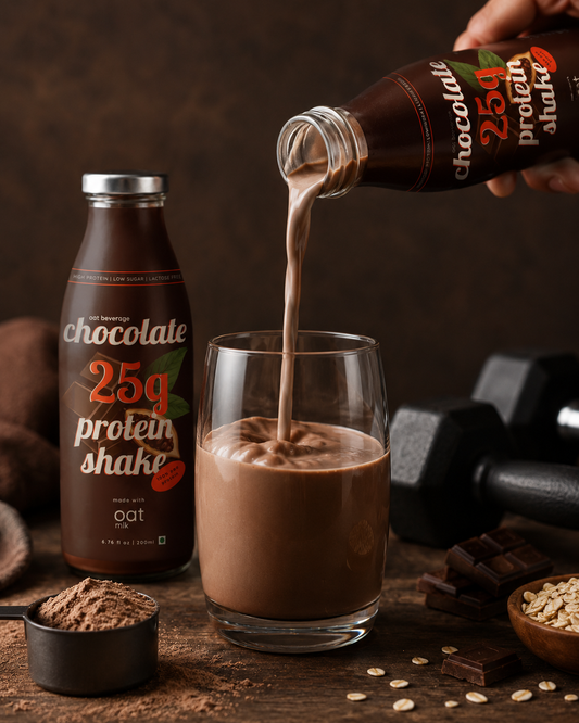 OatMlk | Rich Chocolate Protein Shake 200ml | Premium Glass Bottle Packs