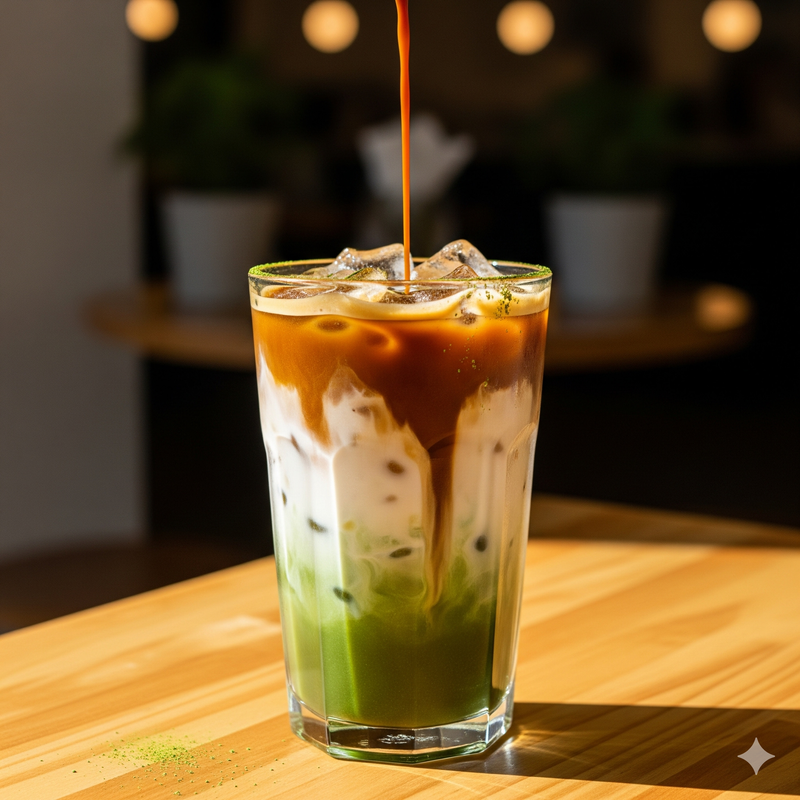 Dirty Matcha Latte