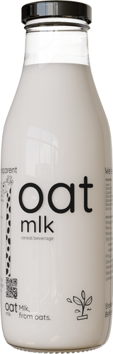 OatMlk | Unsweetened Oat Milk 500ml | Premium Glass Bottle Packs