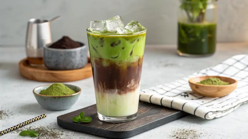 The Dirty Matcha Latte (Iced)